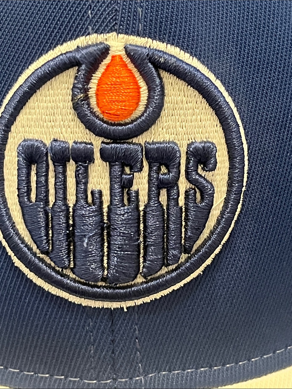 NHL Reebok Blue White Gray Trucker Hat with Orange Accent - Picture 2 of 12